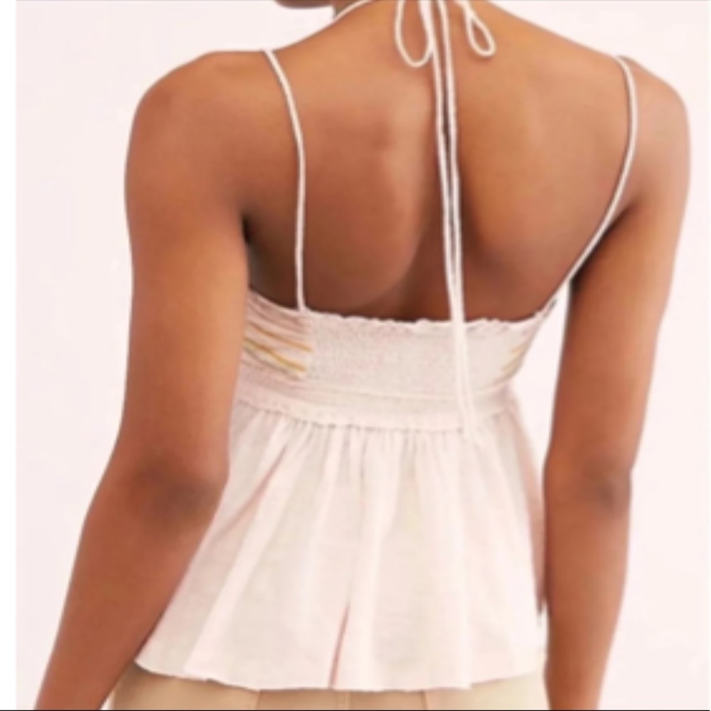 Free People Womens Pink Well-Traveled  Dream Slate Halter Top Sz XS - Picture 3 of 7
